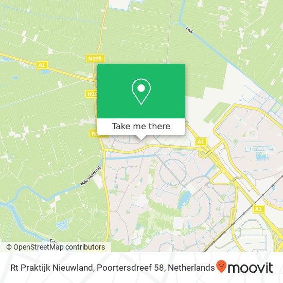 Rt Praktijk Nieuwland, Poortersdreef 58 map