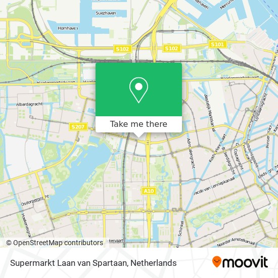 Supermarkt Laan van Spartaan map