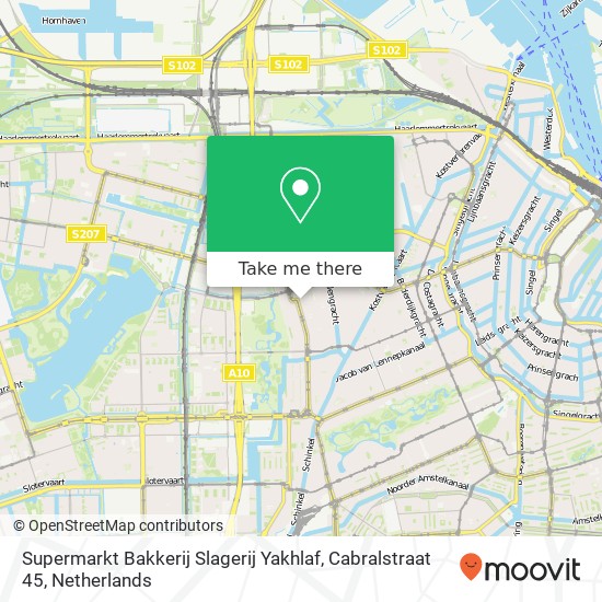 Supermarkt Bakkerij Slagerij Yakhlaf, Cabralstraat 45 map