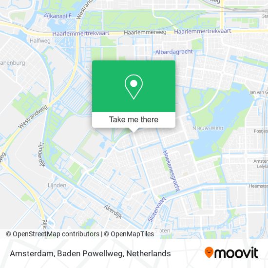 Amsterdam, Baden Powellweg Karte