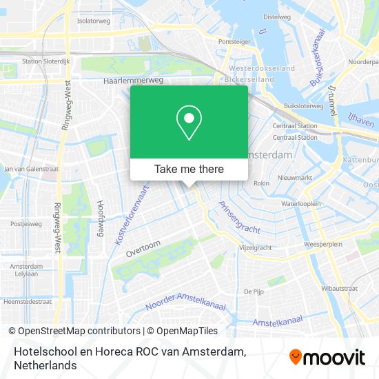 Hotelschool en Horeca ROC van Amsterdam map