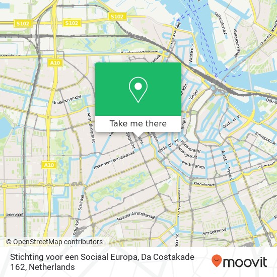 Stichting voor een Sociaal Europa, Da Costakade 162 map