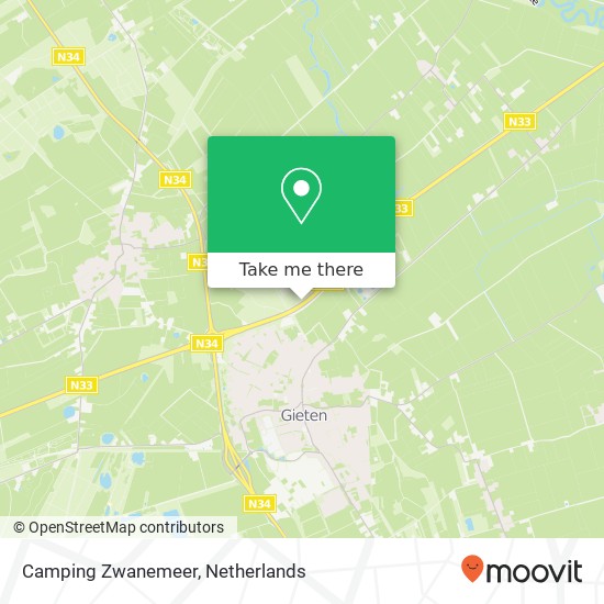 Camping Zwanemeer map