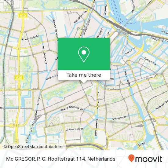 Mc GREGOR, P. C. Hooftstraat 114 map
