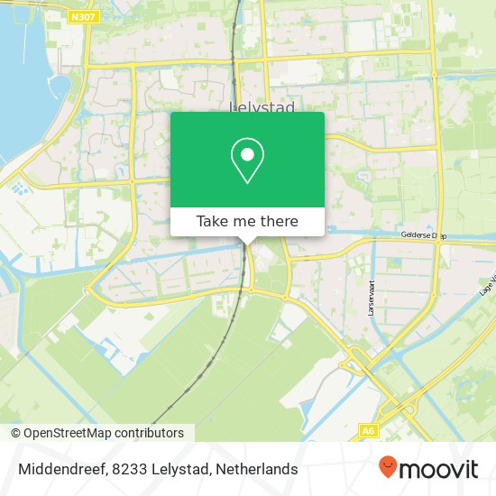 Middendreef, 8233 Lelystad Karte