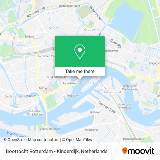 Boottocht Rotterdam - Kinderdijk Karte
