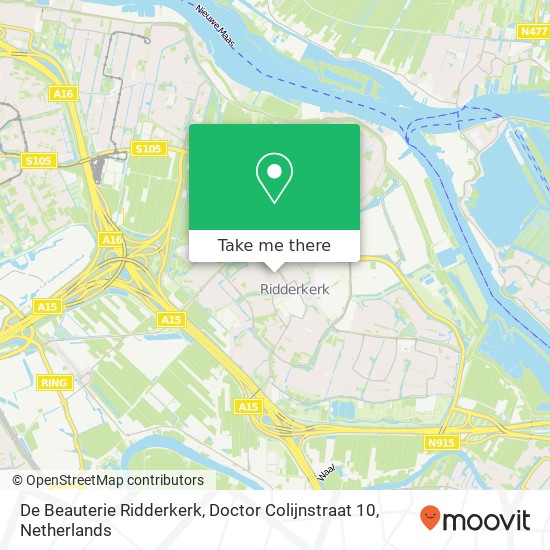 De Beauterie Ridderkerk, Doctor Colijnstraat 10 map