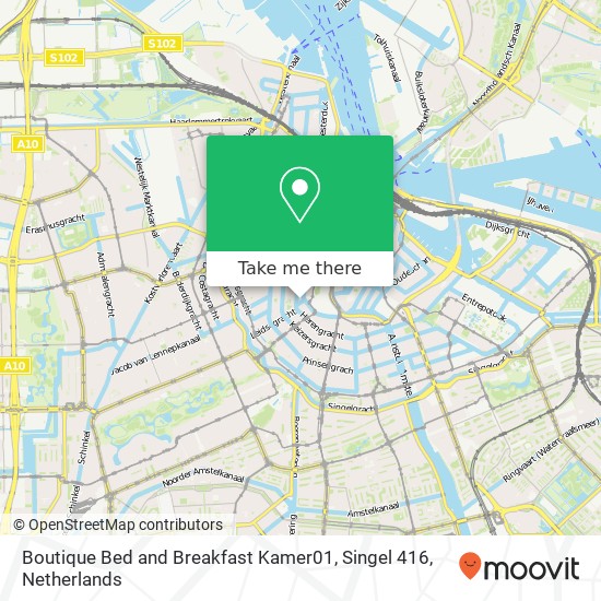 Boutique Bed and Breakfast Kamer01, Singel 416 Karte