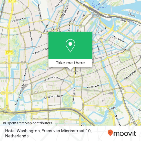 Hotel Washington, Frans van Mierisstraat 10 map