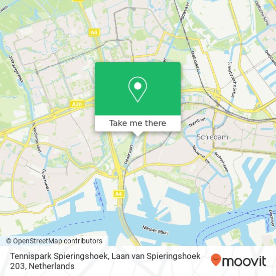 Tennispark Spieringshoek, Laan van Spieringshoek 203 map