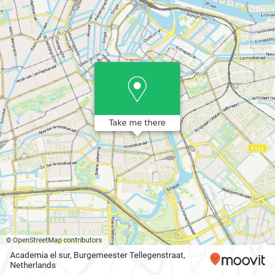 Academia el sur, Burgemeester Tellegenstraat map