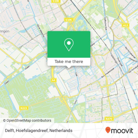 Delft, Hoefslagendreef Karte