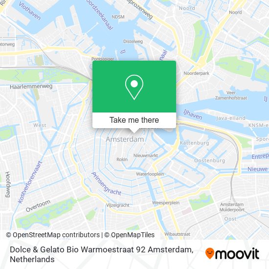 Dolce & Gelato Bio Warmoestraat 92 Amsterdam Karte