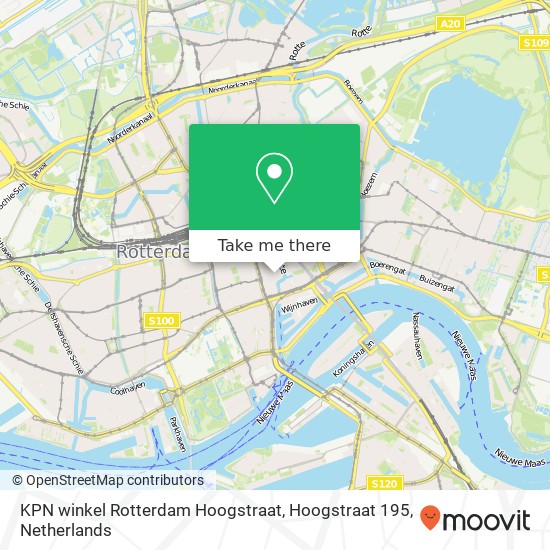 KPN winkel Rotterdam Hoogstraat, Hoogstraat 195 Karte