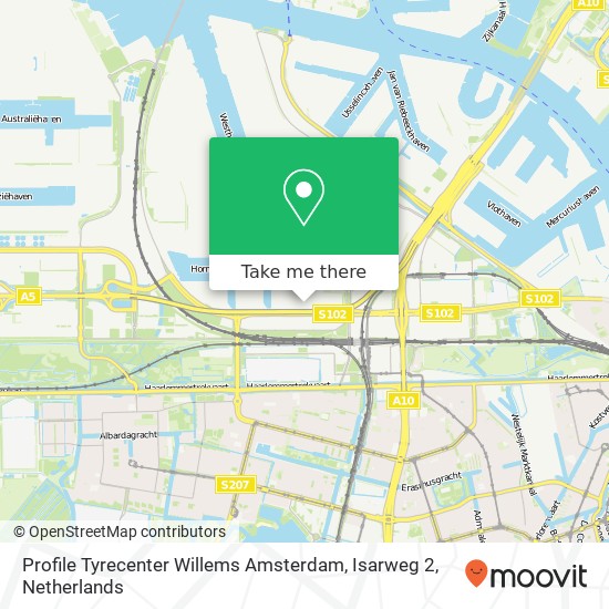 Profile Tyrecenter Willems Amsterdam, Isarweg 2 Karte