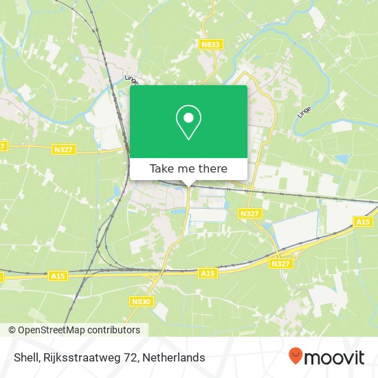 Shell, Rijksstraatweg 72 map