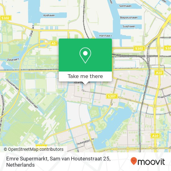 Emre Supermarkt, Sam van Houtenstraat 25 map