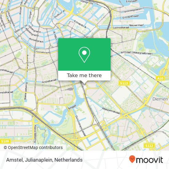 Amstel, Julianaplein Karte
