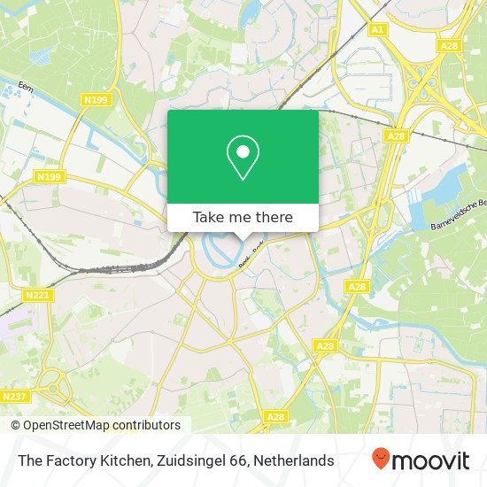 The Factory Kitchen, Zuidsingel 66 map