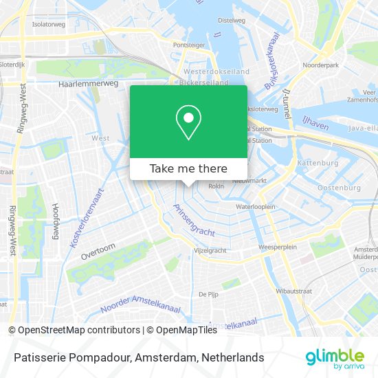 Patisserie Pompadour, Amsterdam map