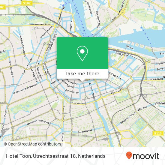 Hotel Toon, Utrechtsestraat 18 map