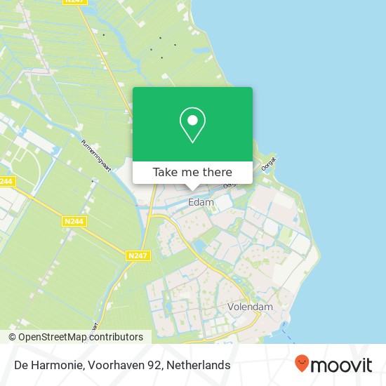 De Harmonie, Voorhaven 92 map