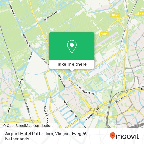 Airport Hotel Rotterdam, Vliegveldweg 59 map
