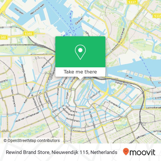 Rewind Brand Store, Nieuwendijk 115 map