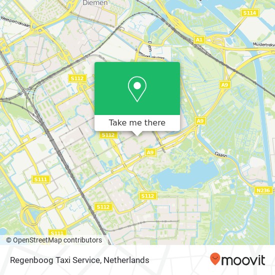 Regenboog Taxi Service map