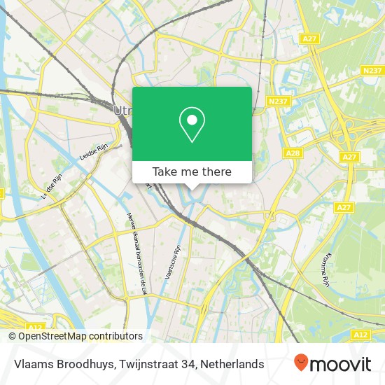 Vlaams Broodhuys, Twijnstraat 34 Karte