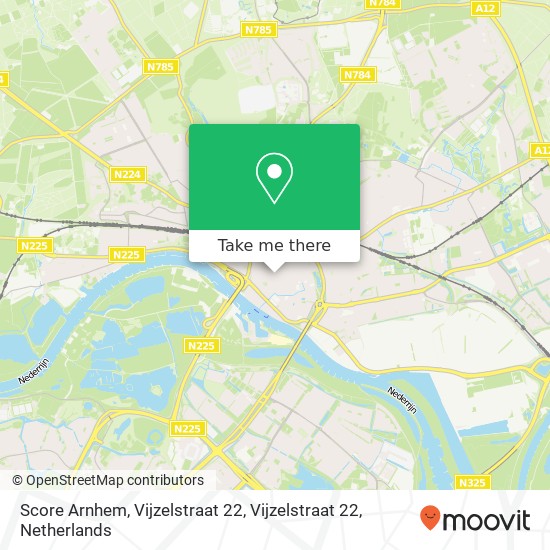 Score Arnhem, Vijzelstraat 22, Vijzelstraat 22 Karte