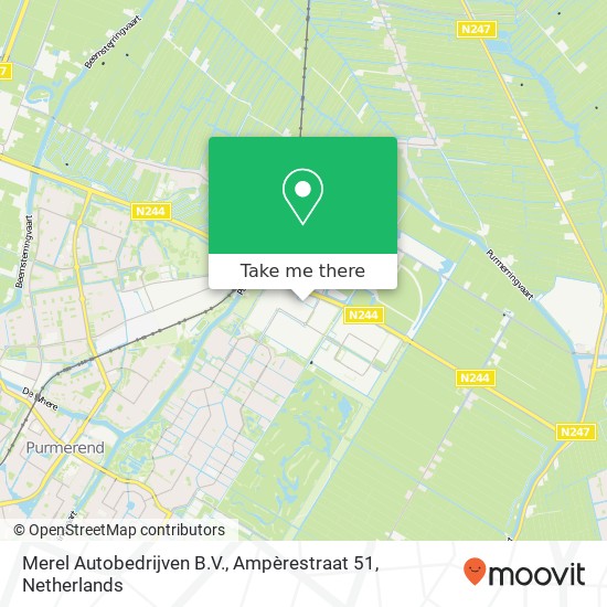 Merel Autobedrijven B.V., Ampèrestraat 51 map