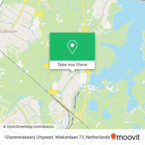 Glazenwasserij Uitgeest, Wiekenlaan 72 map