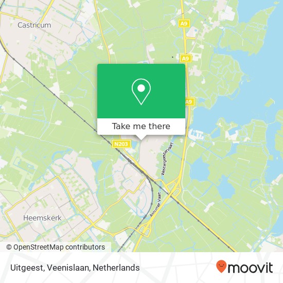 Uitgeest, Veenislaan map