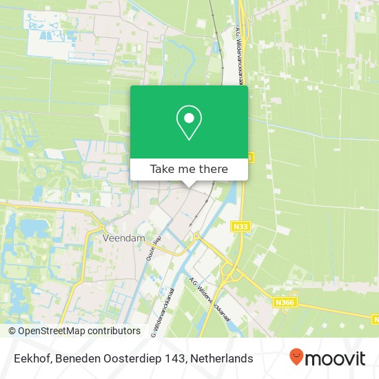 Eekhof, Beneden Oosterdiep 143 map