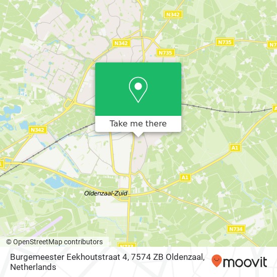 Burgemeester Eekhoutstraat 4, 7574 ZB Oldenzaal Karte