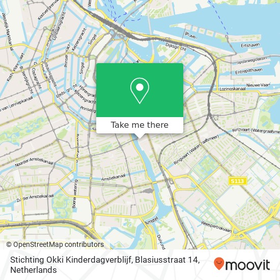 Stichting Okki Kinderdagverblijf, Blasiusstraat 14 map