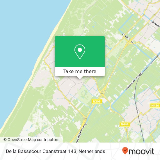 De la Bassecour Caanstraat 143 map