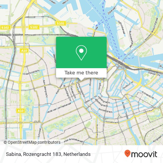 Sabina, Rozengracht 183 map