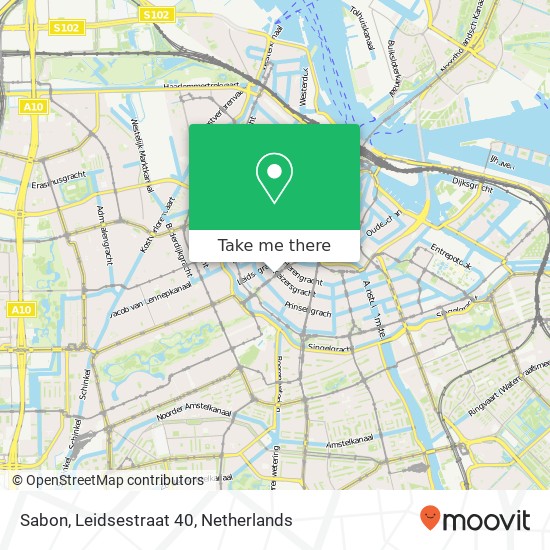 Sabon, Leidsestraat 40 map