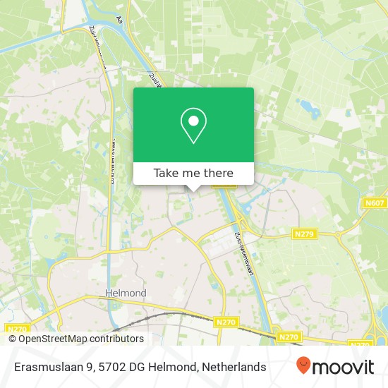 Erasmuslaan 9, 5702 DG Helmond map