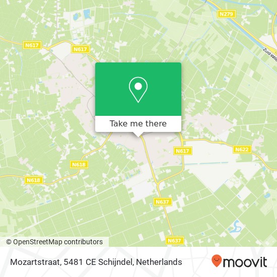 Mozartstraat, 5481 CE Schijndel map