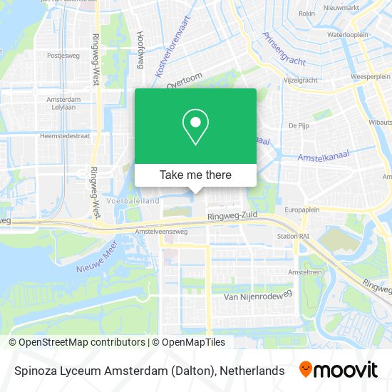 Spinoza Lyceum Amsterdam (Dalton) map