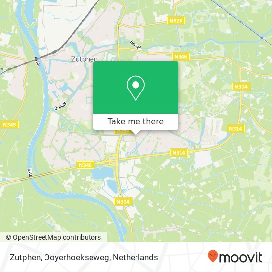 Zutphen, Ooyerhoekseweg Karte