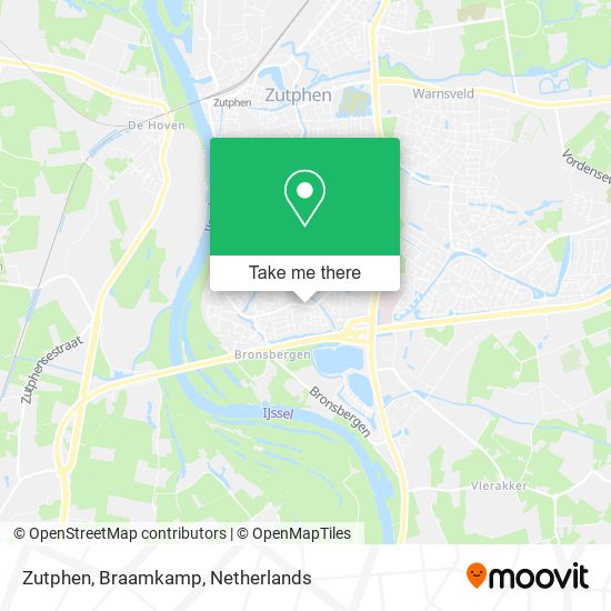 Zutphen, Braamkamp Karte