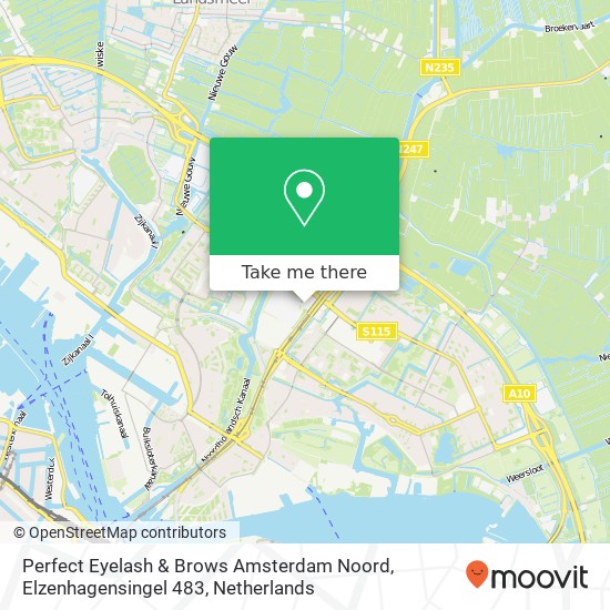 Perfect Eyelash & Brows Amsterdam Noord, Elzenhagensingel 483 map