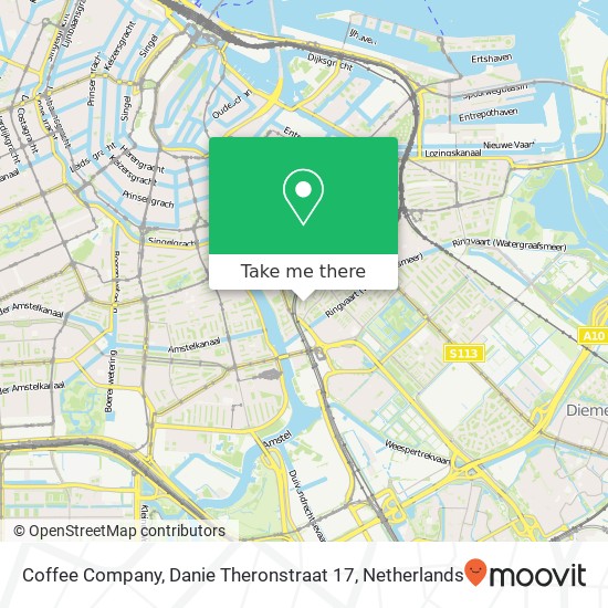 Coffee Company, Danie Theronstraat 17 map