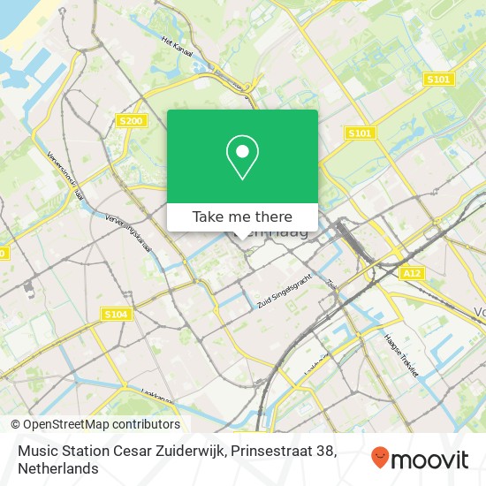 Music Station Cesar Zuiderwijk, Prinsestraat 38 map