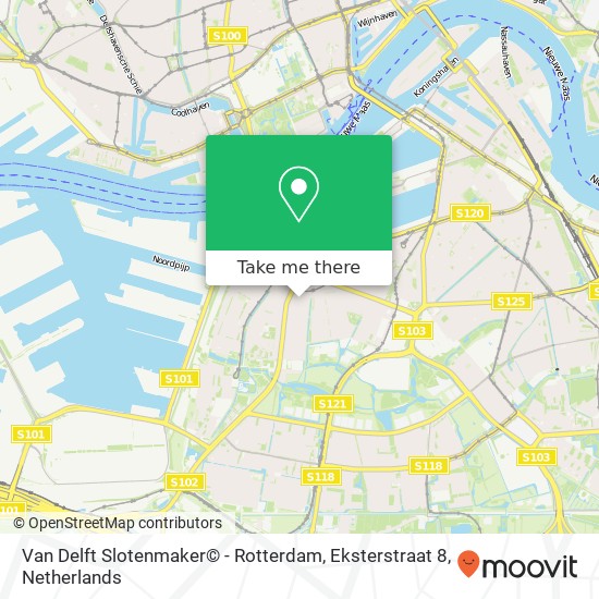 Van Delft Slotenmaker© - Rotterdam, Eksterstraat 8 map