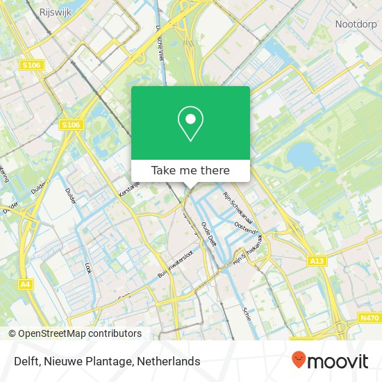 Delft, Nieuwe Plantage map